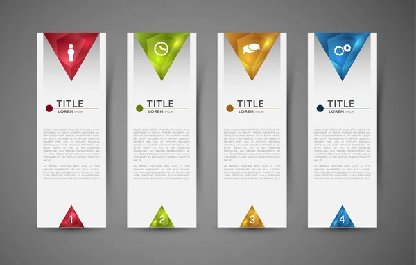 Opzione banner infografici — Vettoriale Stock