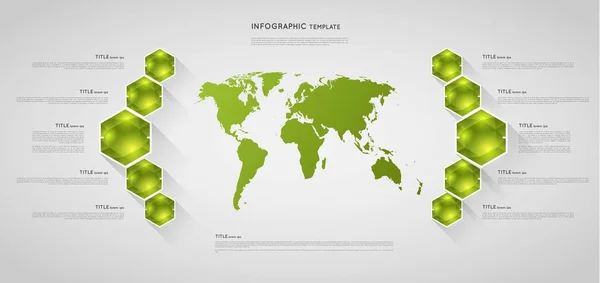 Modèle de carte infographique — Image vectorielle