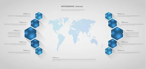 Infographic kaart sjabloon — Stockvector