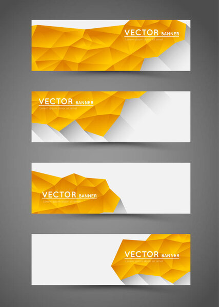 abstract polygon banners