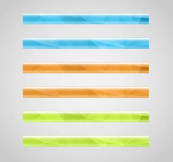 Banderas horizontales polígono — Vector de stock