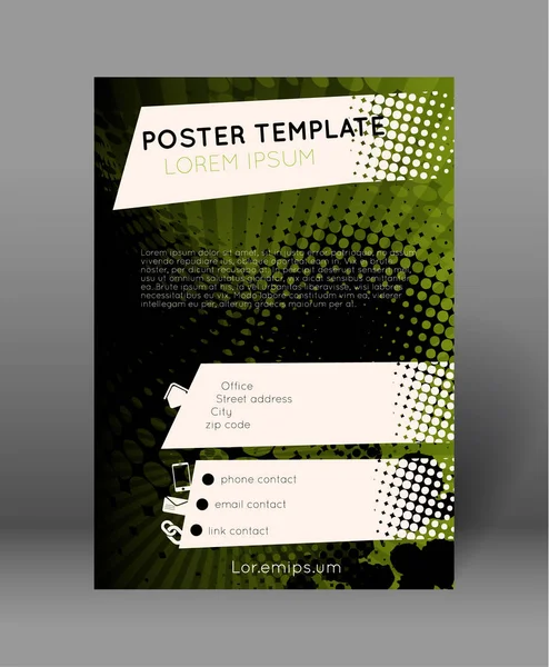 Retro poster template — Stock Vector