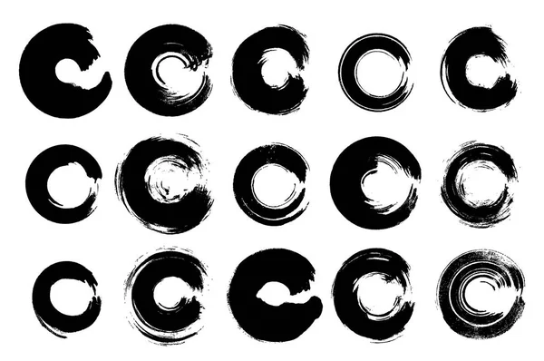 Colección círculo grunge — Vector de stock