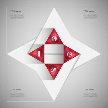 Infographic kristal üçgenler