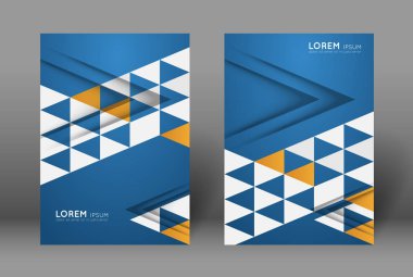 poster tasarım şablonu ile üçgenler ve iç gölge