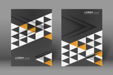 poster tasarım şablonu ile üçgenler ve iç gölge