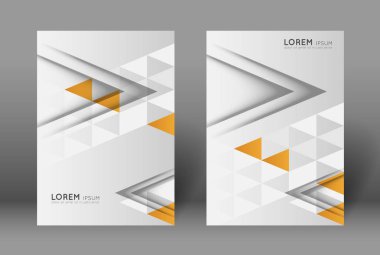 poster tasarım şablonu ile üçgenler ve iç gölge