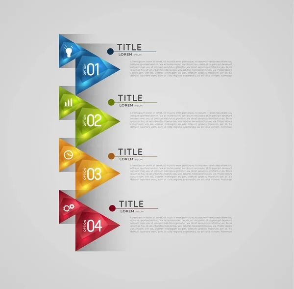 Triangles de cristal infographiques — Image vectorielle