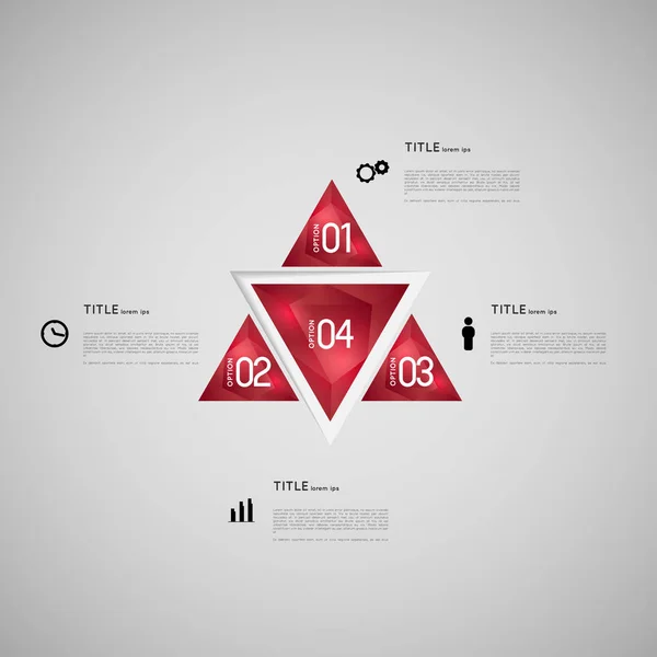 Infografische Kristalldreiecke — Stockvektor