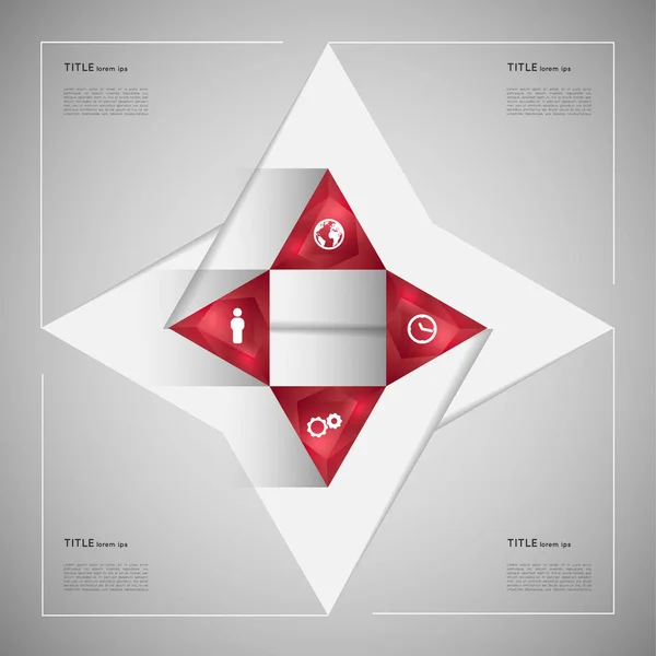 Infografische Kristalldreiecke — Stockvektor