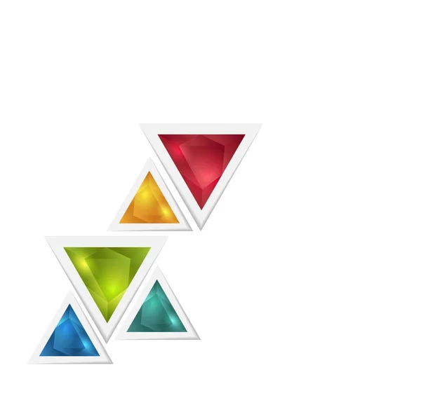 Infographic crystal driehoeken — Stockvector