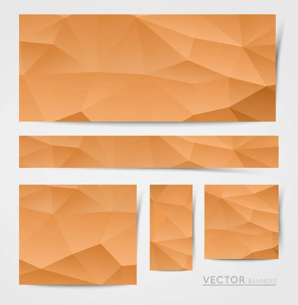 Banderas de cristal polígono — Archivo Imágenes Vectoriales