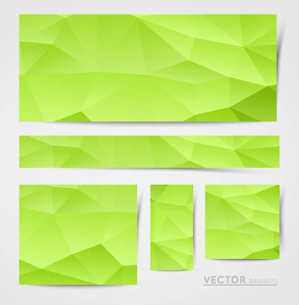 Banderas de cristal polígono — Archivo Imágenes Vectoriales
