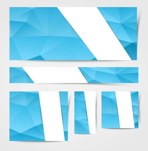 Polygon crystal banners — Stock vektor
