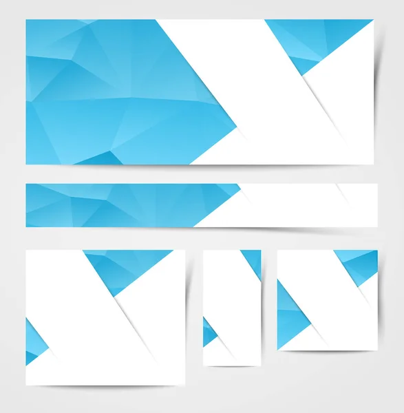 Polygon crystal banners — Stock vektor