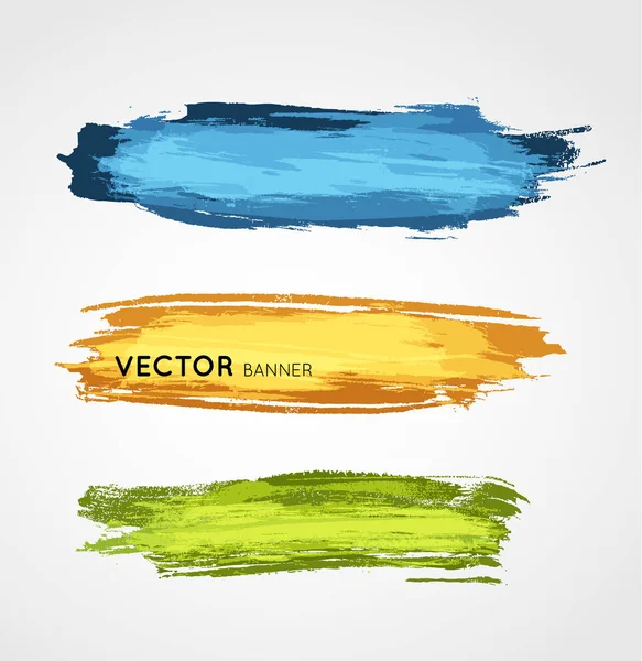 Banners grunge stroke — Vector de stock