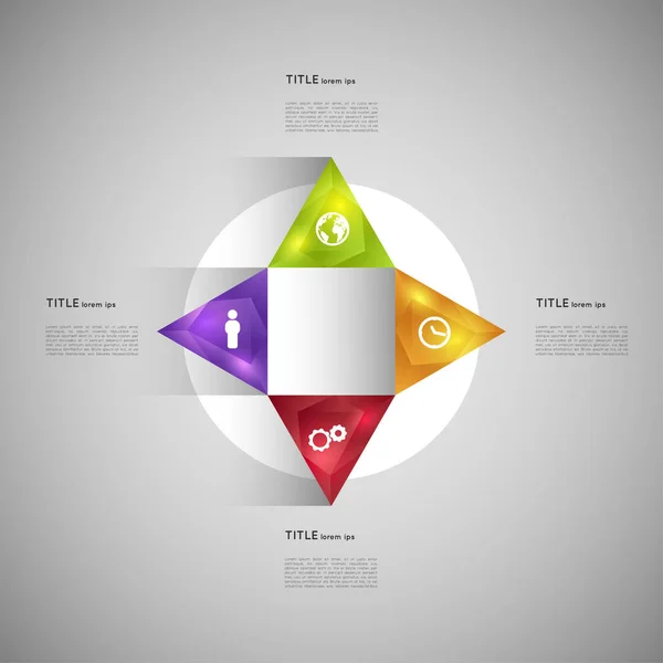 Abstraktní infographic šablona — Stockový vektor