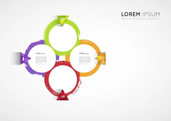 Plantilla infográfica abstracta — Vector de stock