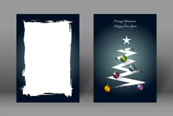 Modèle de carte de voeux de Noël — Image vectorielle