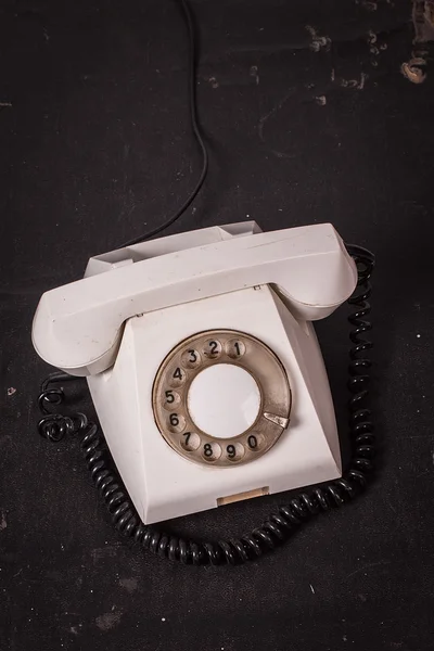 Vintage telephone on a dark background — Stock Photo, Image