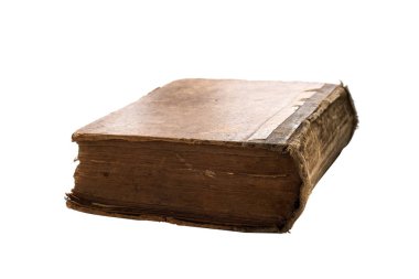 çok eski kitap üzerinde beyaz izole.