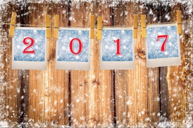 Noel arka plan üzerinde fotoğraf çerçeveleri. Kopya alanı