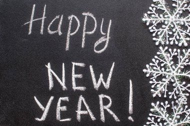 Mutlu yeni yıl 2016 tebeşir metin yazı tahtası üzerinde