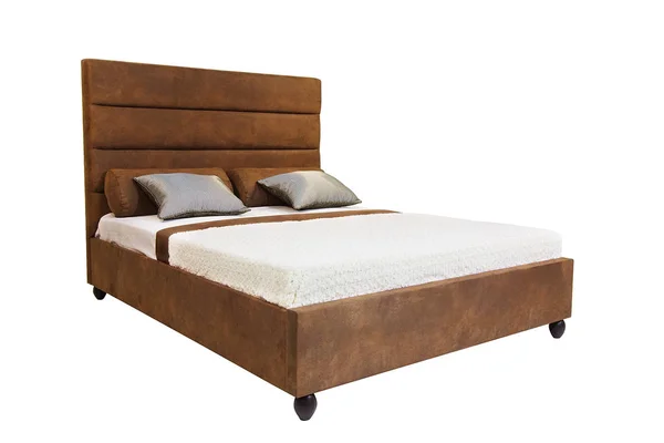 Yatağın üzerinde beyaz izole.