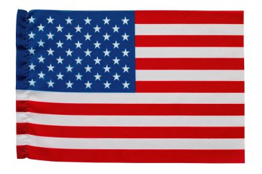 Amerikan bayrağı, beyaz bitti izole