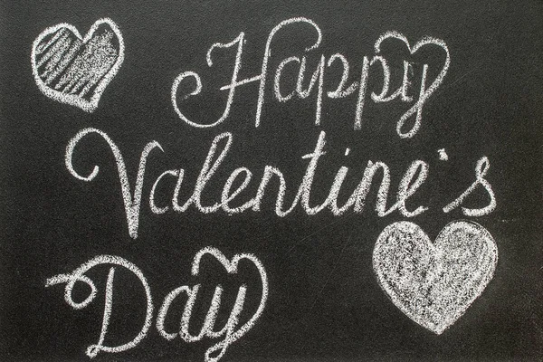 Happy Valentine's Day on the chalk board — Stock Photo, Image