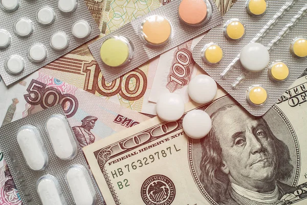 High costs of expensive medication concept — Stock Photo, Image