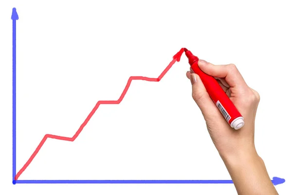 Diagrama de desenho à mão sobre fundo branco . — Fotografia de Stock