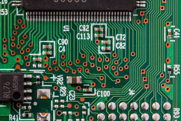 Close up electronics computer chip — Stock Photo, Image