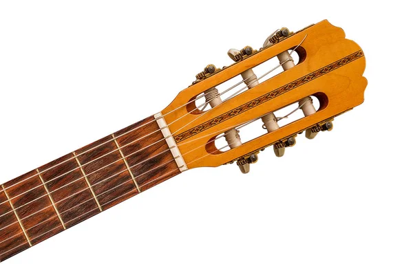 Stara gitara klasyczna z bliska szczegółów — Zdjęcie stockowe