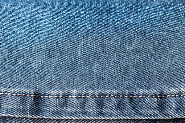 蓝色牛仔裤织物纹理背景 — 图库照片