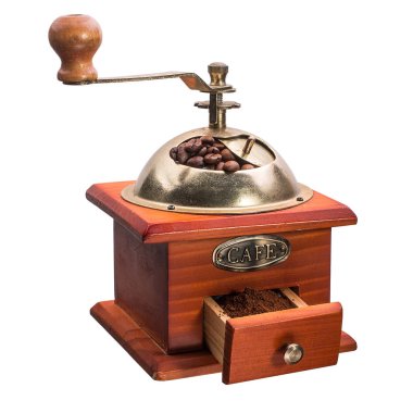  el ile kahve öğütücü ile kahve çekirdekleri izole