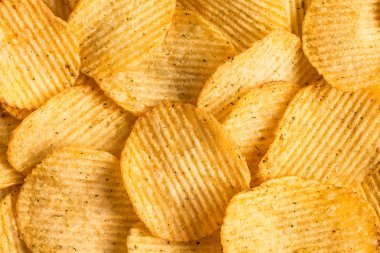 Patates cipsi arka plan doku. Patates desen.