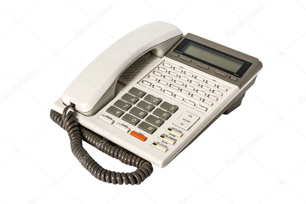 Old  office  Phone isolated on white background