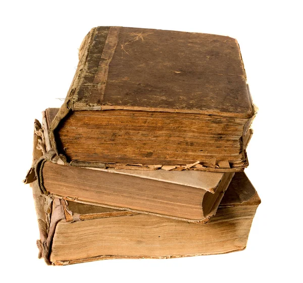 Çok eski kitap üzerinde beyaz izole — Stok fotoğraf