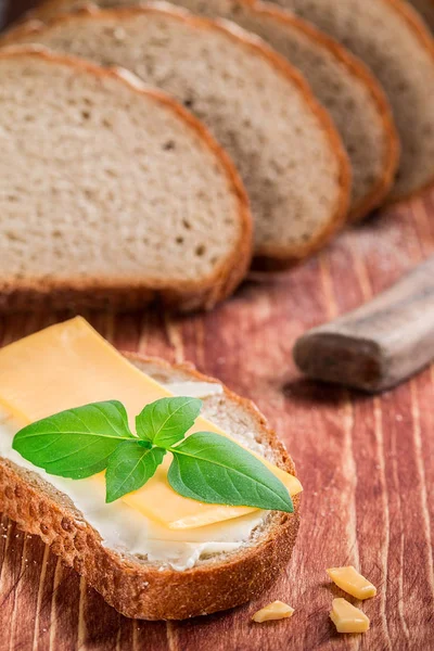 Butter and bread for breakfast. — Stock Photo, Image