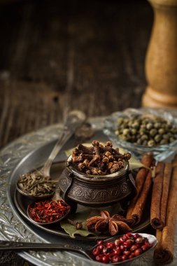 Hala life.Composition baharat farklı tipleri ile. 