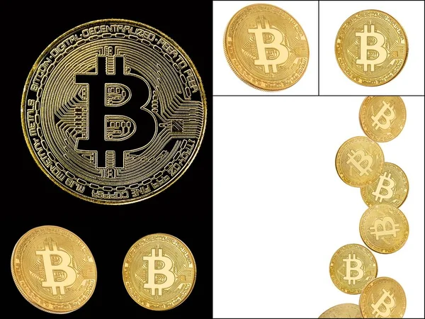 Captura de estudio de una colección de bitcoin —  Fotos de Stock