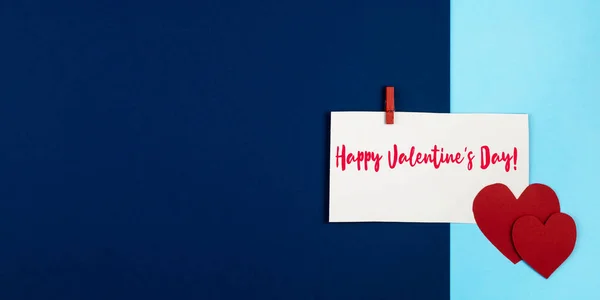 Valentines day card. Trendy blue classic. minimal style. — Stock Photo, Image
