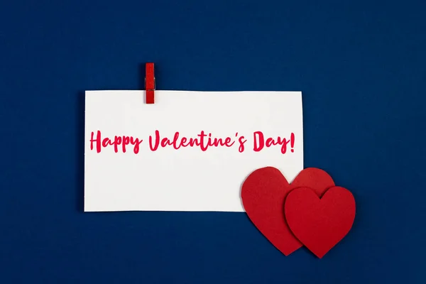 Valentines day card. Trendy blue classic. minimal style — Stock Photo, Image