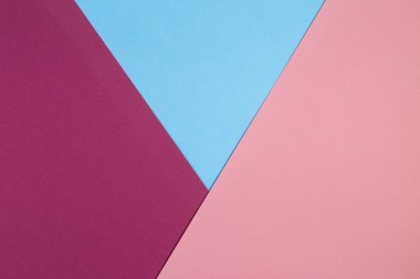 Geometri arka planı minimum konsept. Kopyalama alanı olan çok renkli kağıt.