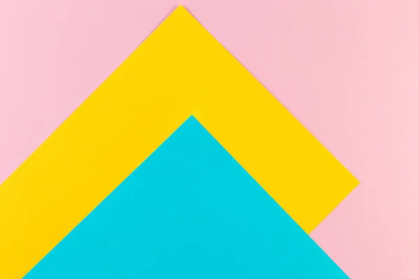 Concepção Mínima Geometria Papel Multicolorido Layout Plano Criativo Com Espaço — Fotografia de Stock