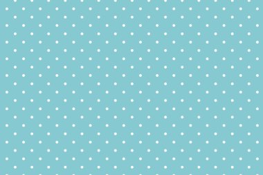 Polka noktasız desen. Mavi arkaplanda beyaz noktalar.