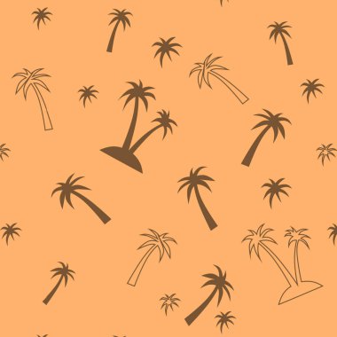 Palmiye ağaçlarıyla kusursuz desen. Egzotik tropikal yaz duvar kağıdı.