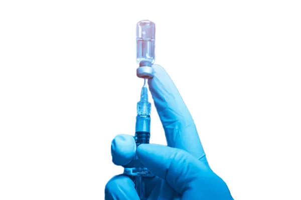 Nova Vacina Covid Frasco Para Injetáveis Dose Flu Tiro Seringa — Fotografia de Stock