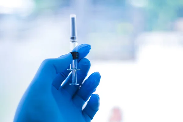Nuovo Vaccino Covid Flaconcino Dose Influenzale Iniezione Siringa Ago Farmaco — Foto Stock